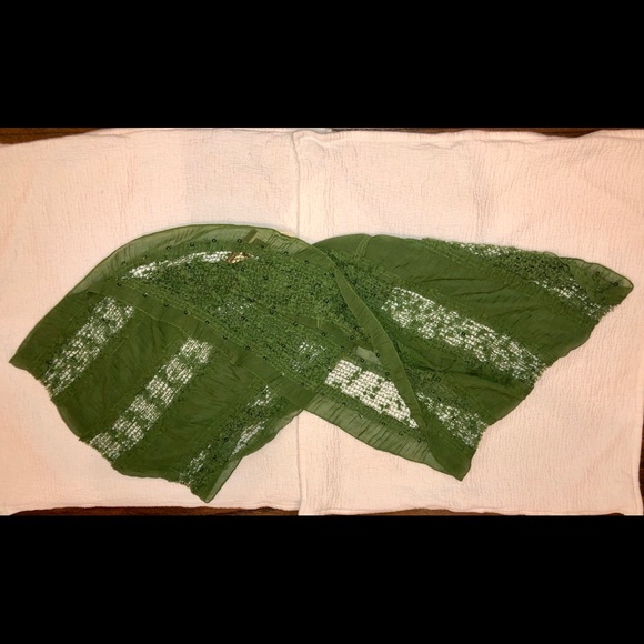 Indigo Soul Green Scarf - Picture 7 of 9